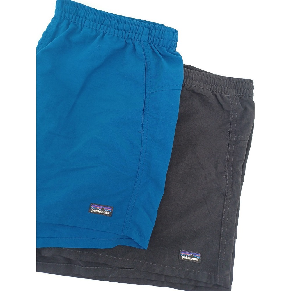 Patagonia Baggies Shorts Womens L Black/Blue 5" Inseam Style 57059 Lot Of 2